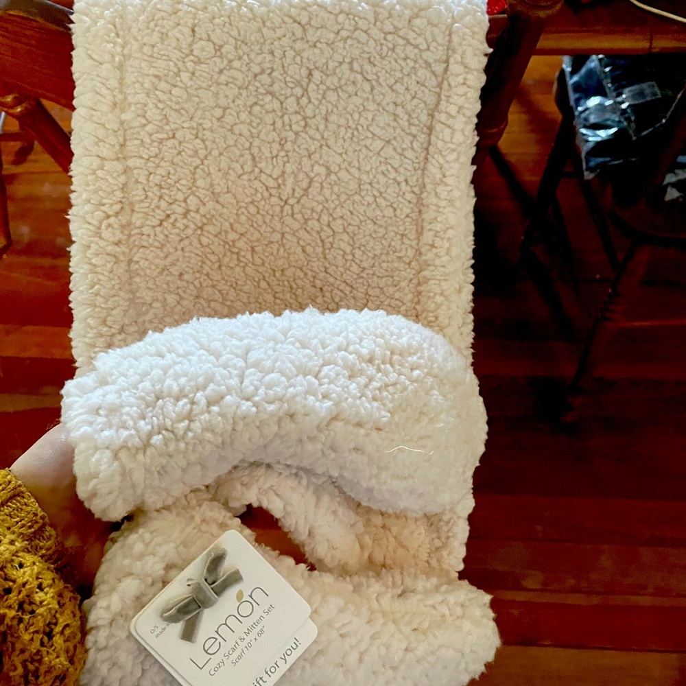 Lemon Brand Hat and Mittens set.